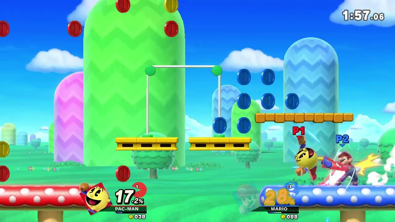 Pac Man vs Mario
