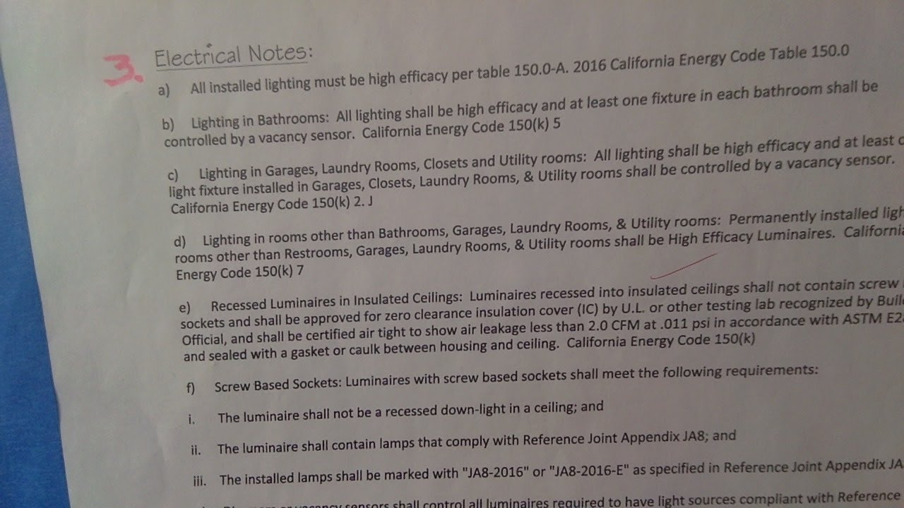 Plans 1.3 Electrical Notes