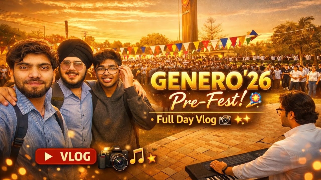 GENERO ’26 Pre-Fest 🎉 | Full Day Vlog 📸✨|ABES Engineering College 🎓