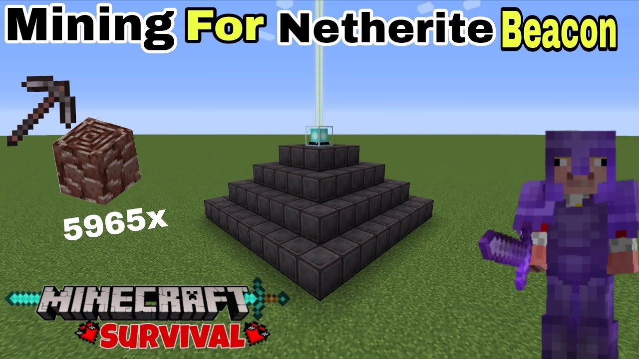 Mining Ancient Debris To Complete My Netherite Beacon Part 1| Minecraft Survival Series ep#1