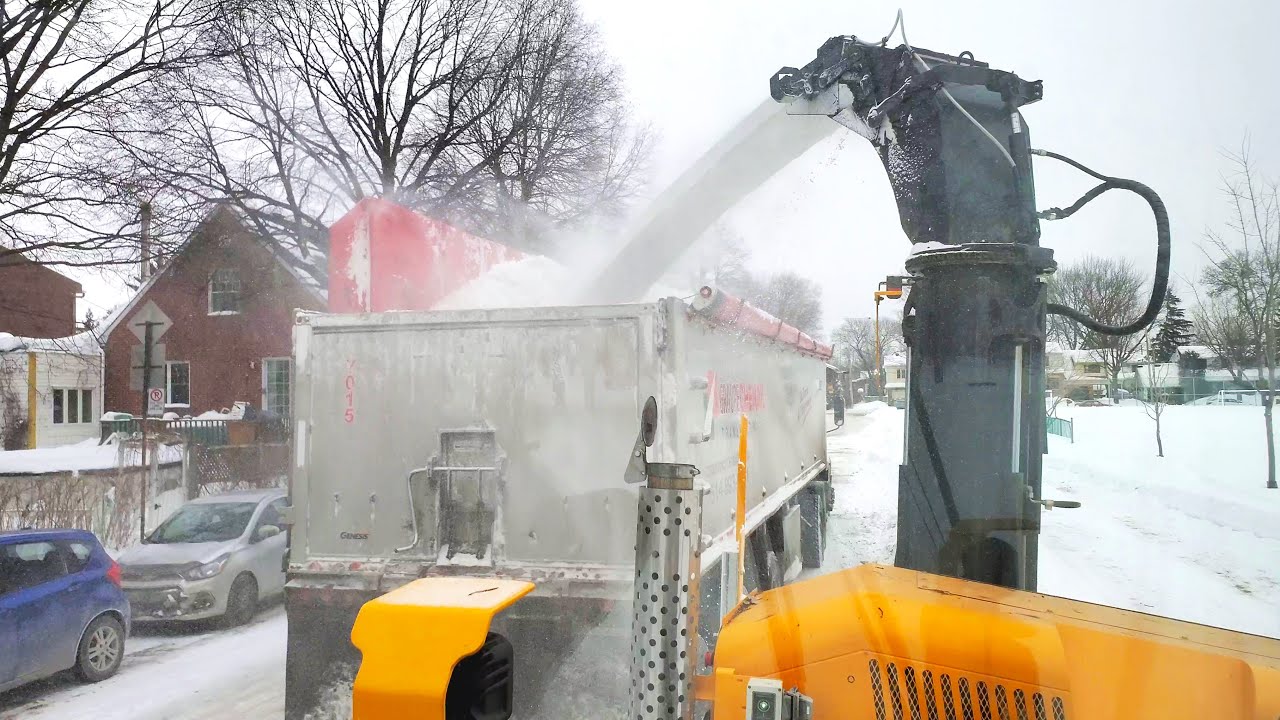 4K Cool Snow Removal (Cabin View) / Montreal Quebec Canada Winter 2021