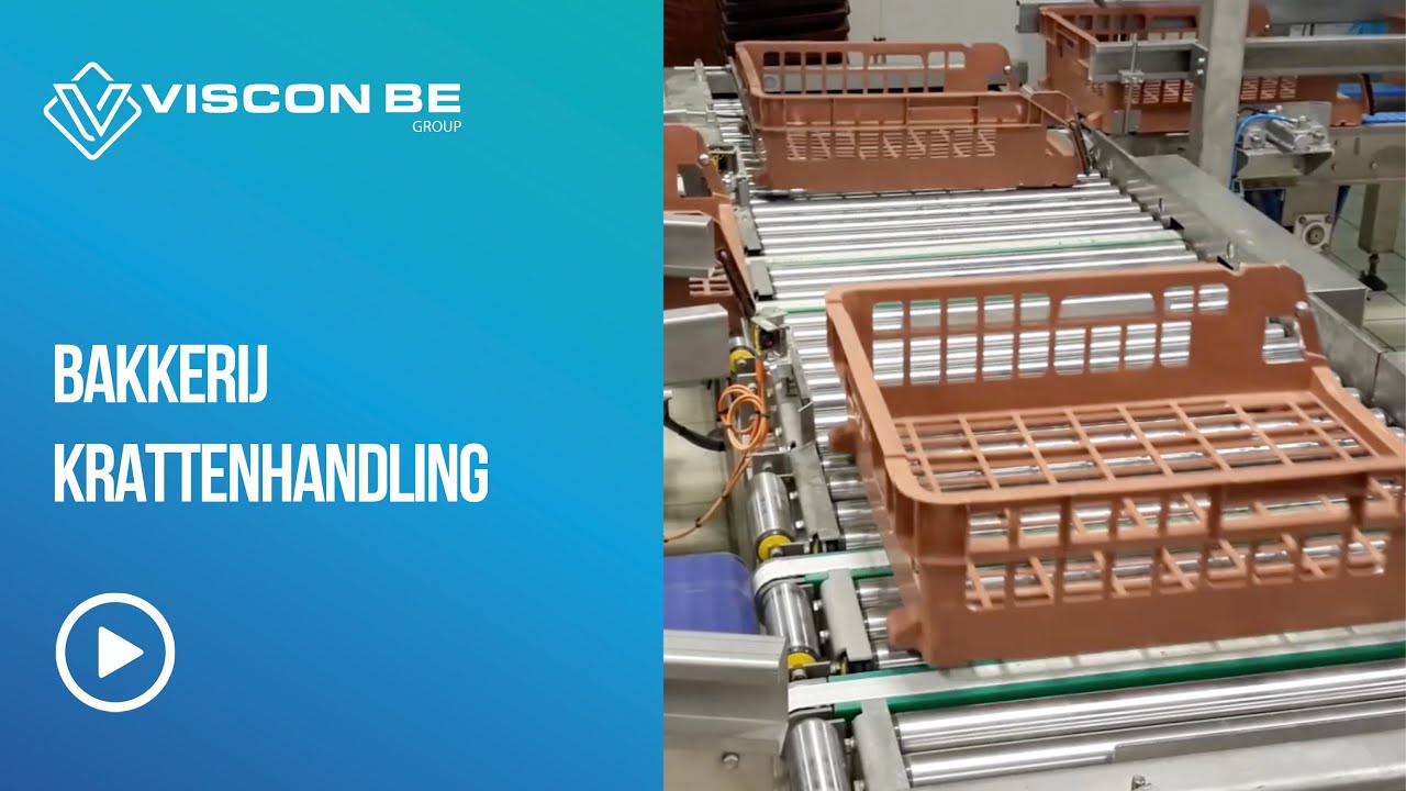 Bakkerij krattenhandling - Crate handling for bakery - Groupe Menissez