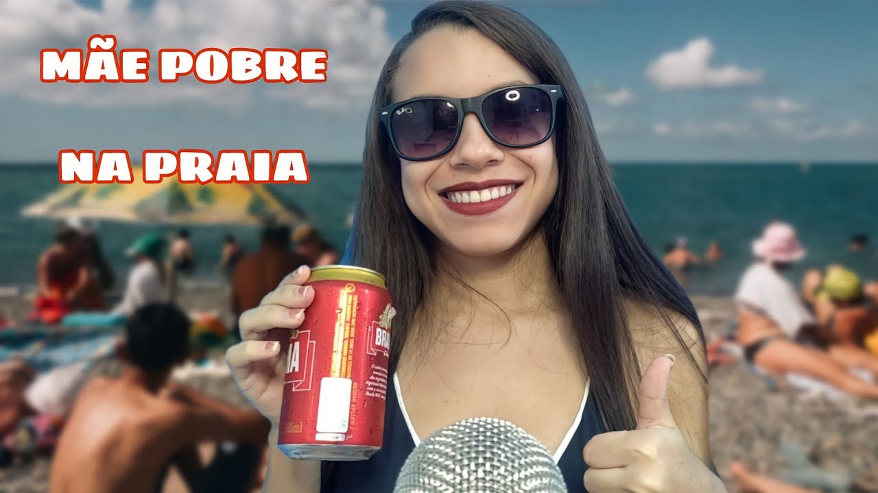 (ASMR PORTUGUÊS) ROLEPLAY MÃE POBRE NA PRAIA