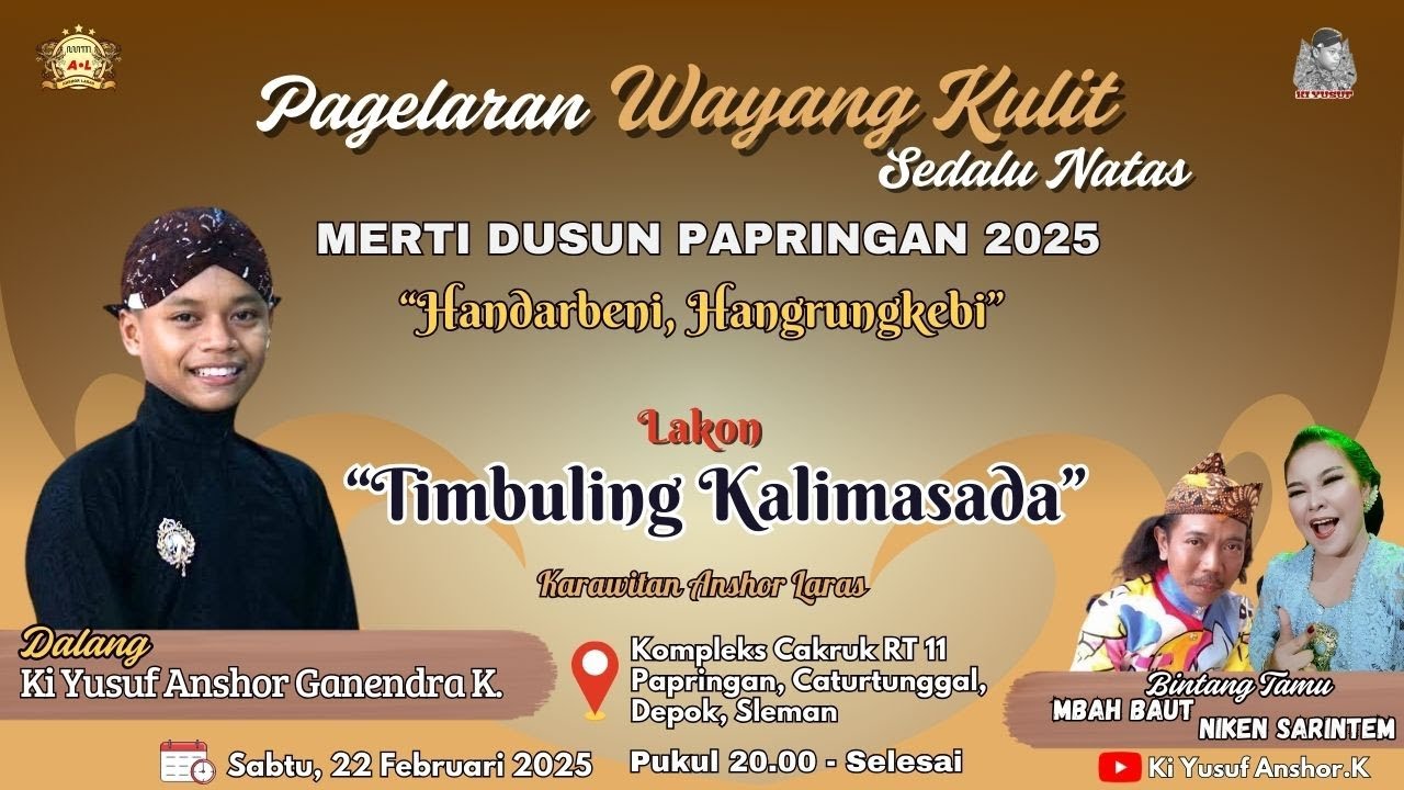 LIVE WAYANG KI YUSUF   / TIMBULING KALIMASADA /  PAPRINGAN, CATURTUNGGAL, DEPOK, SLEMAN