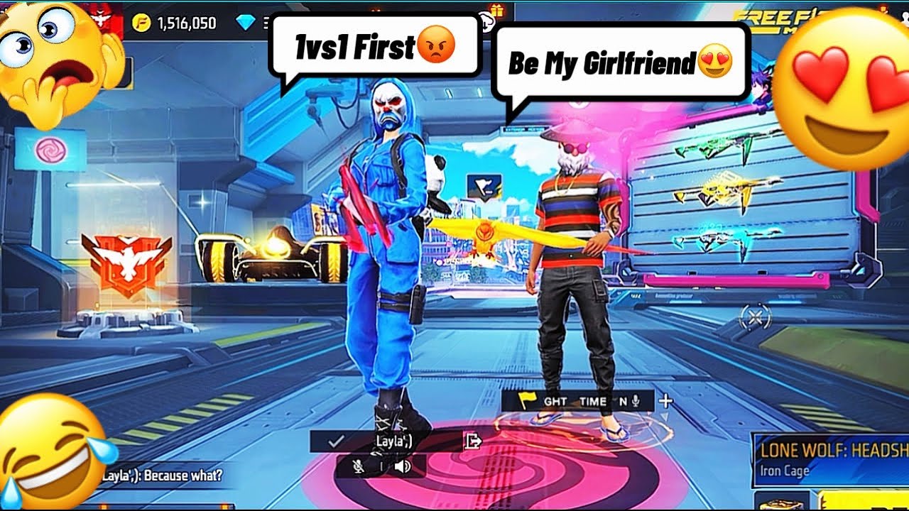 I Went UNDERCOVER As A GIRL and Got Challenged To A 1vs1 For My Phone Number🥵 Free Fire!