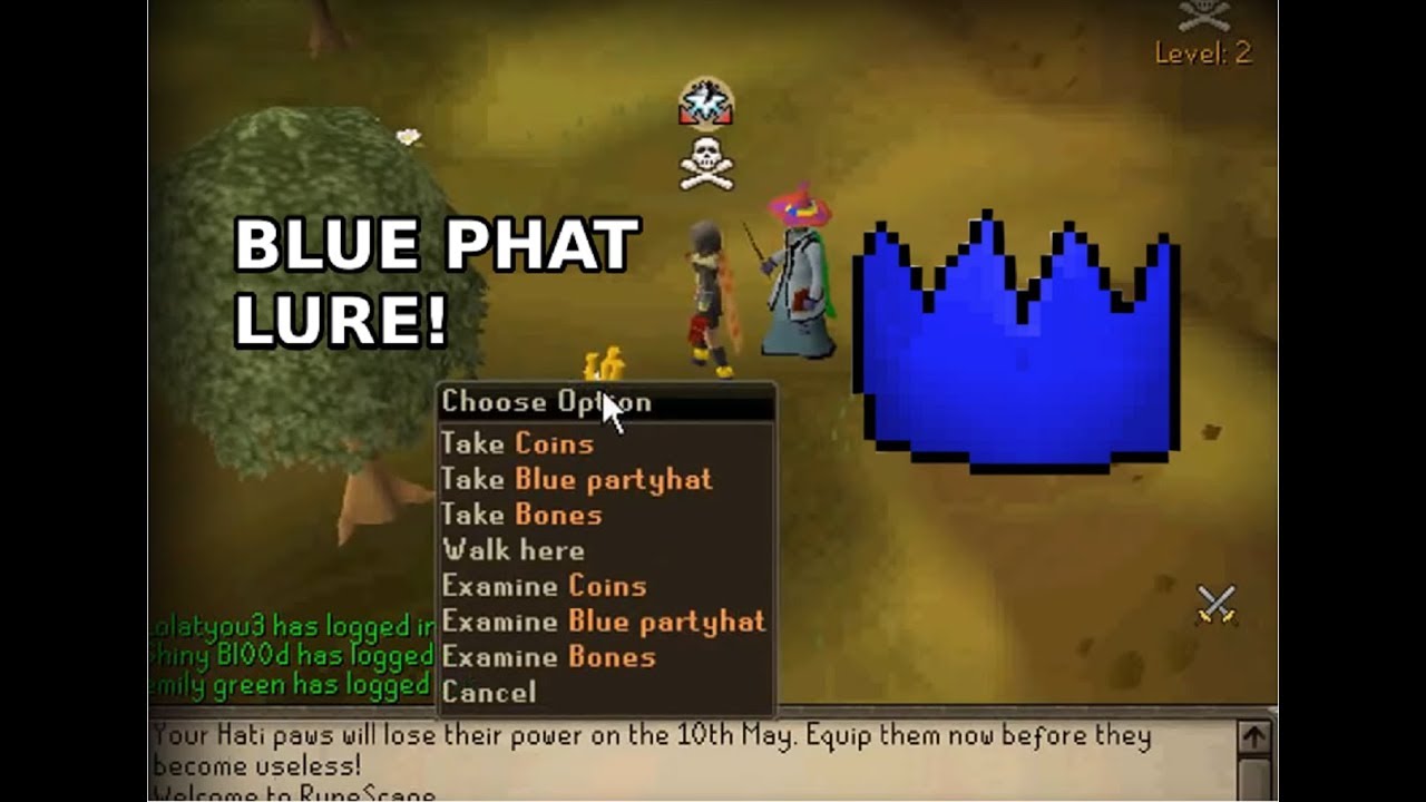 Runescapes biggest lure video ever 30B+ Blue phat lure!