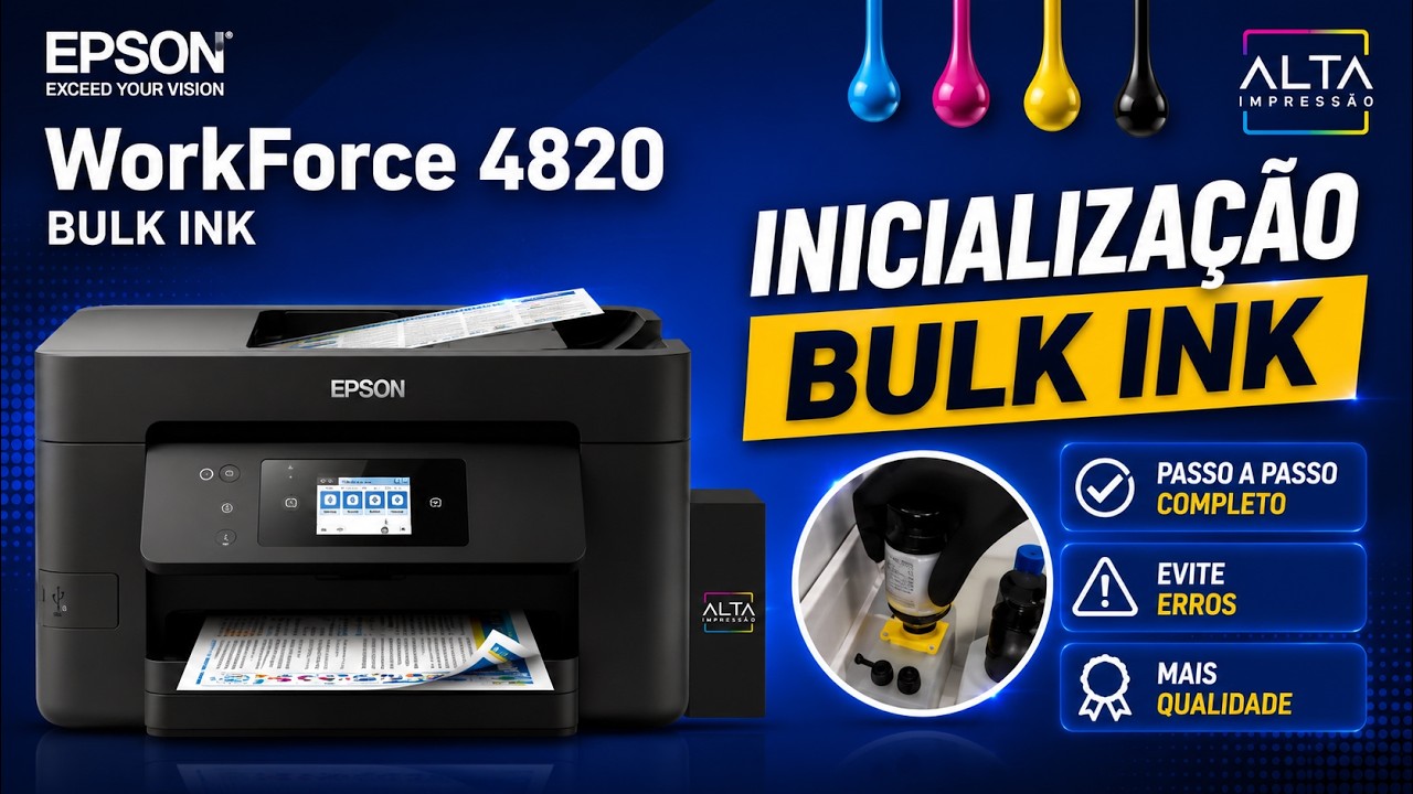 Inicialização - Epson WorkForce 4820 com Bulk Ink