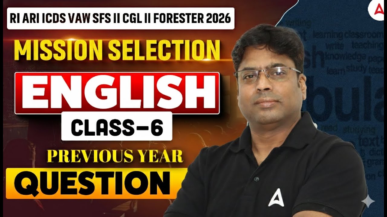English for RI ARI ICDS, VAW, CGL, Forest Guard | English Previous Year Questions by Abhishek Sir #6