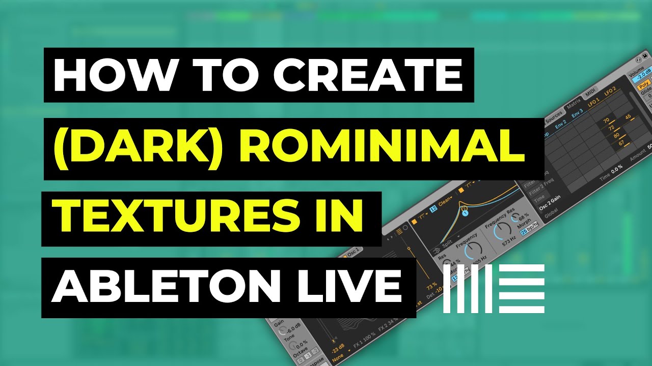 How to make Rominimal: Create (dark)Rominimal textures in Ableton Live (simple)