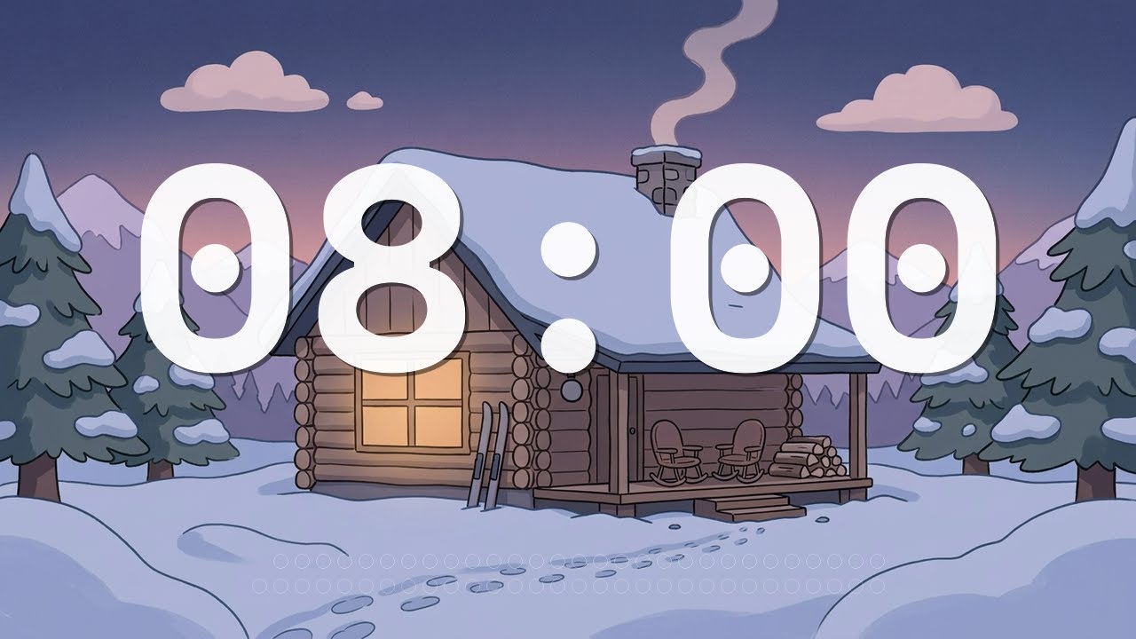 8 Minutes Timer 🏔️ Mountain Cabin • Lo-fi | Cozy Lo-fi Alpine Retreat - ChronoFlow