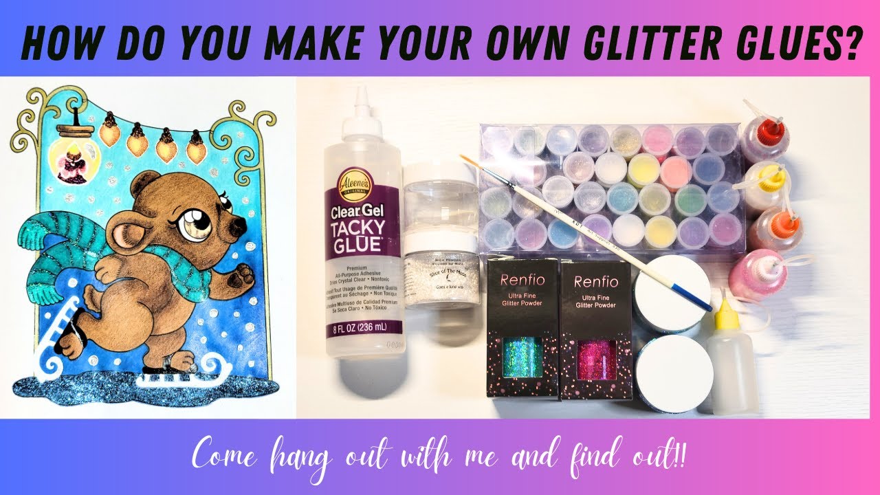 ⭐How do you make your own glitter glues?⭐#coloring #adultcoloringsupplies #adultcoloringchannel