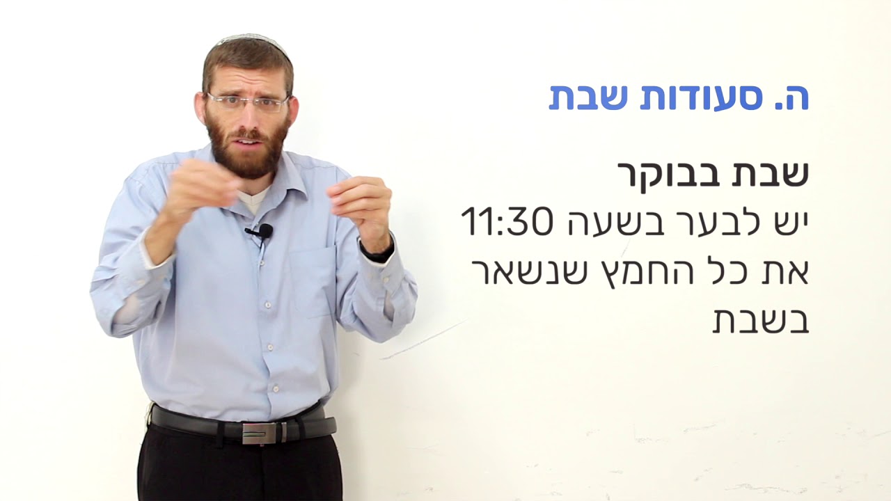 פסח | ערב פסח שחל בשבת | הרב שחר קיהן