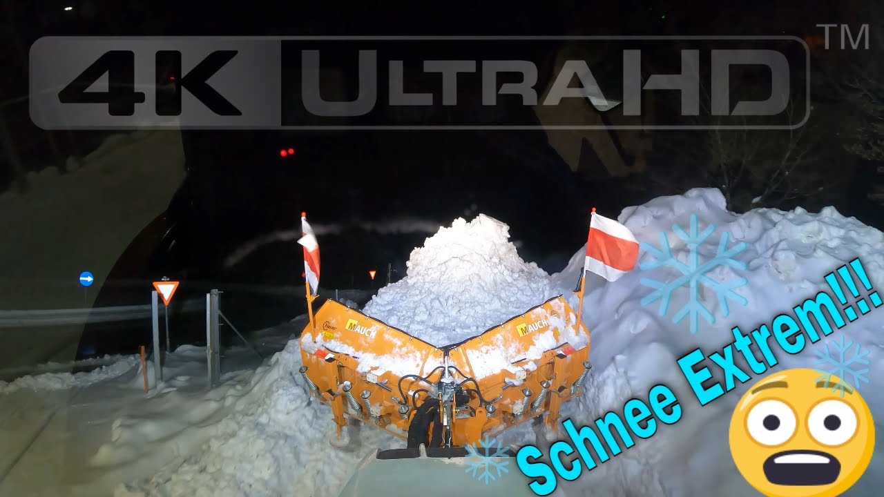 Schneeräumung extrem! Spital am Pyhrn Oberösterreich Agro Team Oberweng  02.02.2022 4k UHD