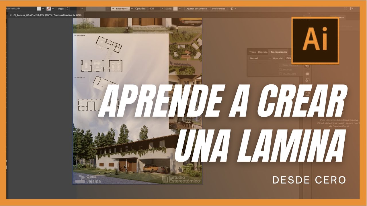 Como hacer un PANEL / LAMINA de PRESENTACION en ILLUSTRATOR 🎨🖌️