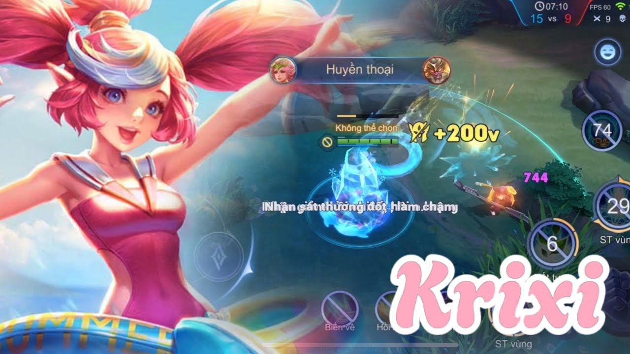 Krixi “ siêu thần “ ăn 12 mạng thả cá heo cắn L Veera | Build đồ rỉa từ xa siêu mạnh #liênquânmobile