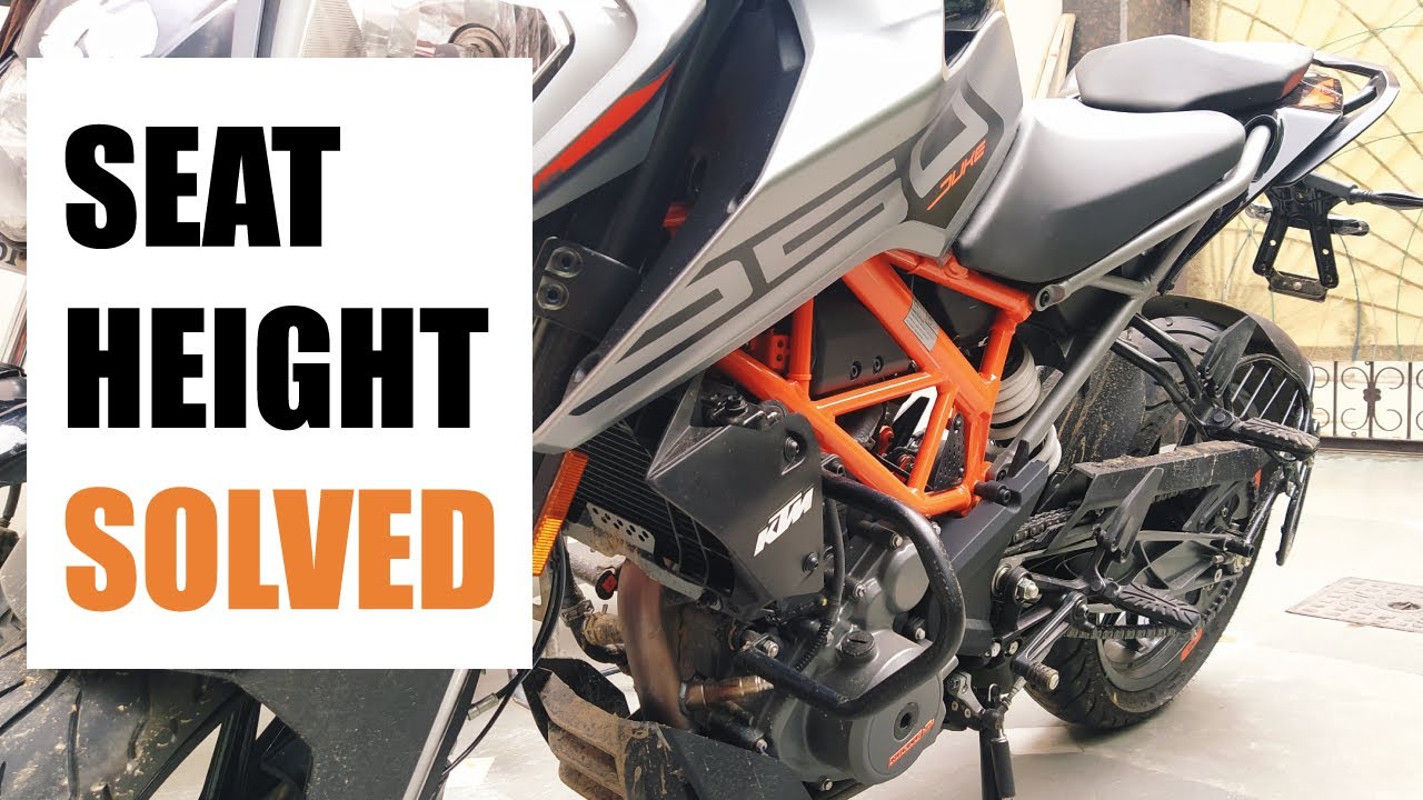 How to adjust duke 250 seat height (5.5 height rider) | duke 250 for 5.5 height | Tips and Tricks