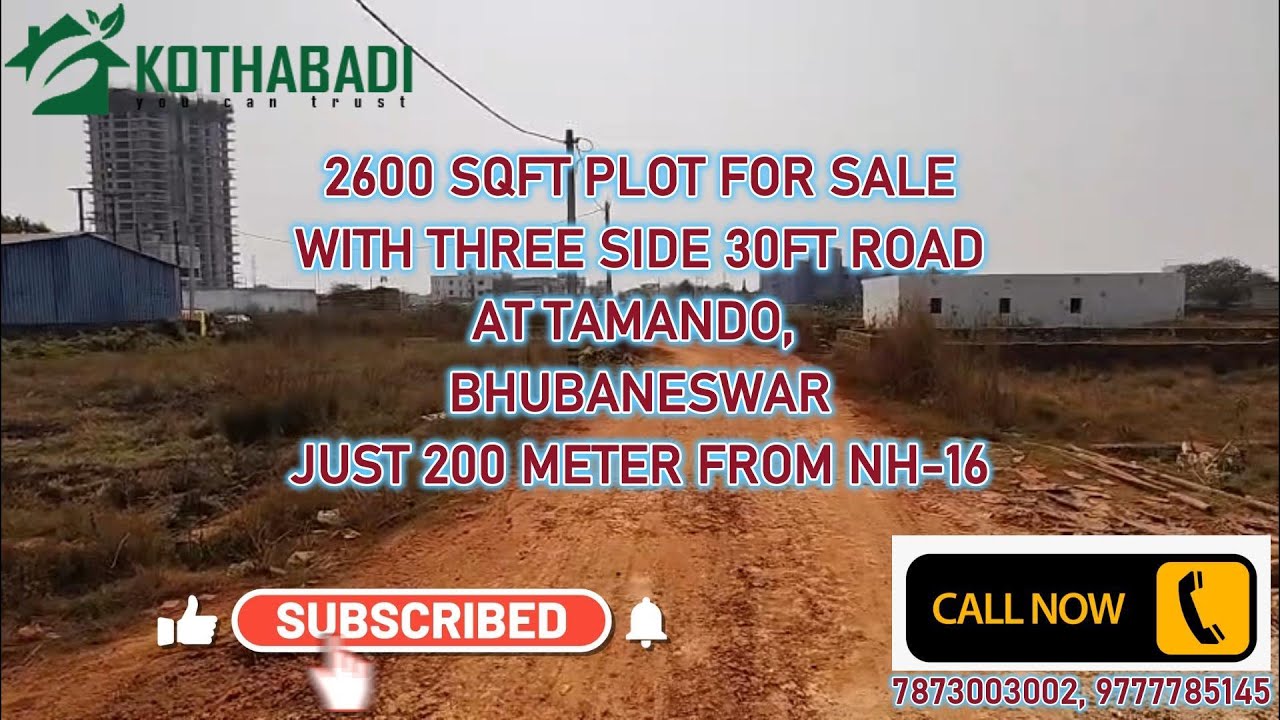 Plot for Sale at Tamando Bhubaneswar  | 200m from NH-16 | Kothabadi