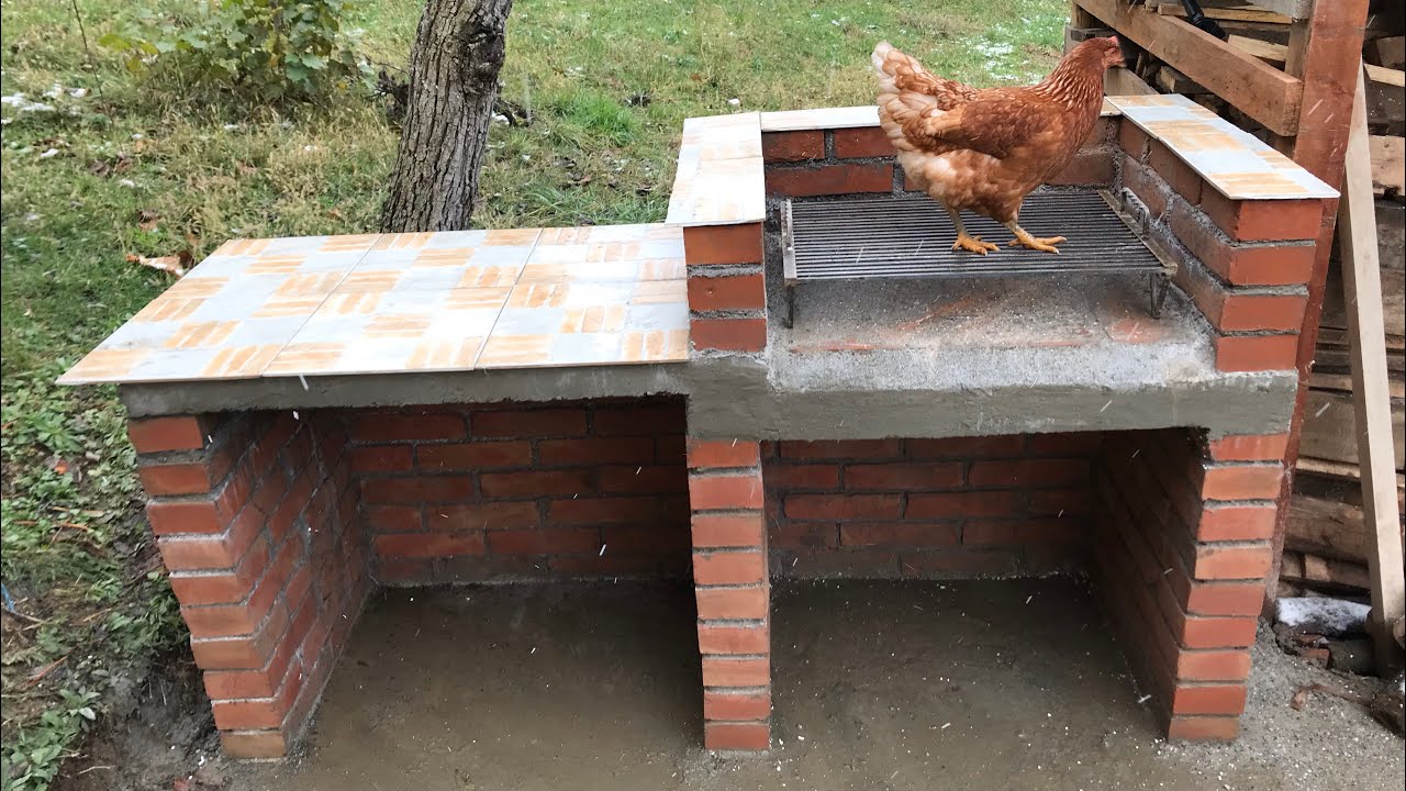Zidanje roštilja od cigala - Simple brick barbecue building