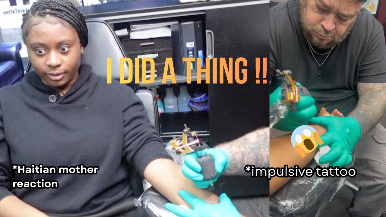 Spontaneous Second Tattoo + My Haitian Mom's Reaction 😭🖤