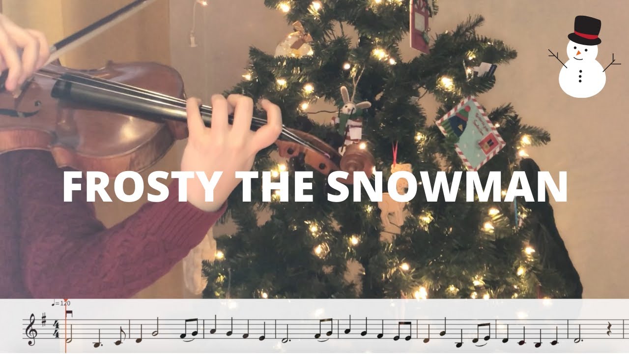 Frosty the Snowman_ violin play along with sheet music