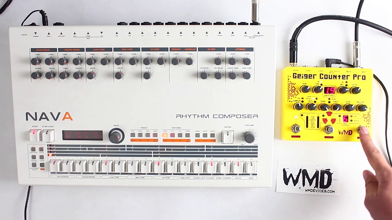 WMD Geiger Counter PRO vs E-Licktronic. NAVA Rhythm Composer (Roland TR-909 Clone)