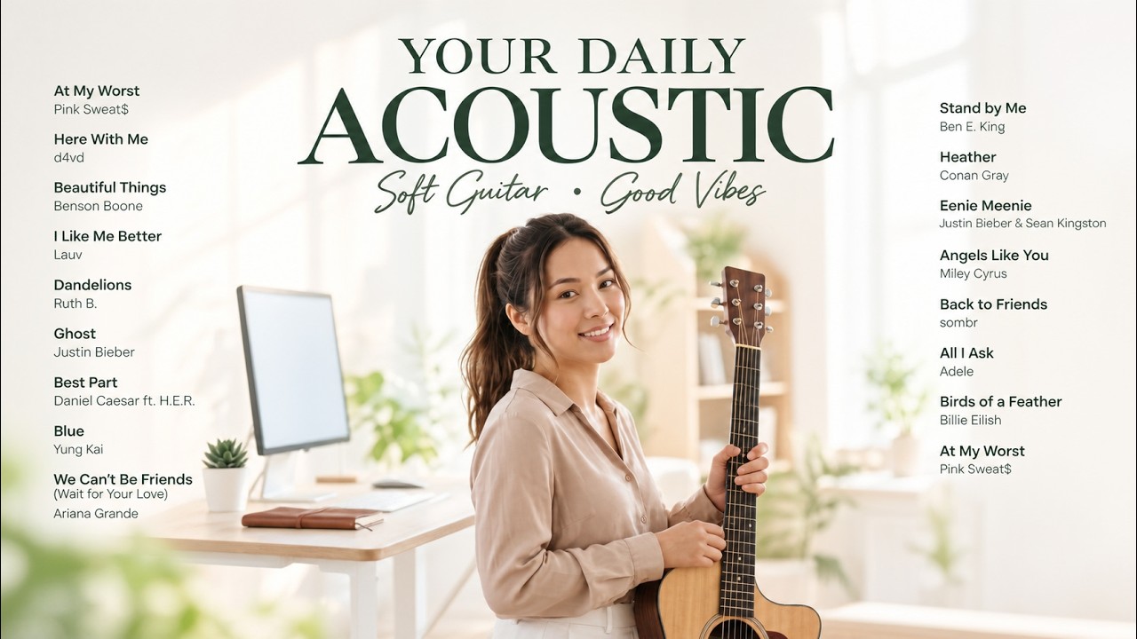 Soft Acoustic Covers 2026 🌿 Relaxing Guitar Playlist for Work, Study & Good Vibes