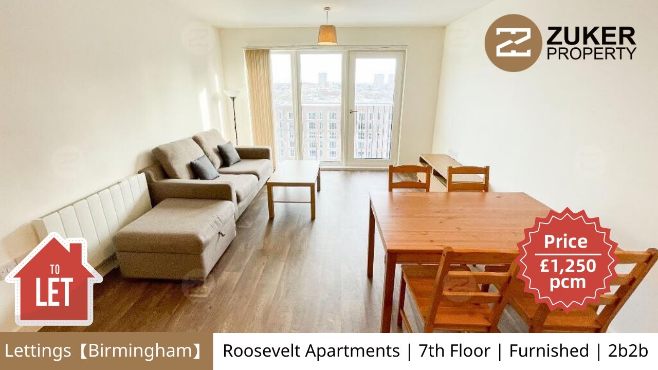 Lettings【Birmingham】Roosevelt Apartments | 7th Floor | Furnished | 2b2b