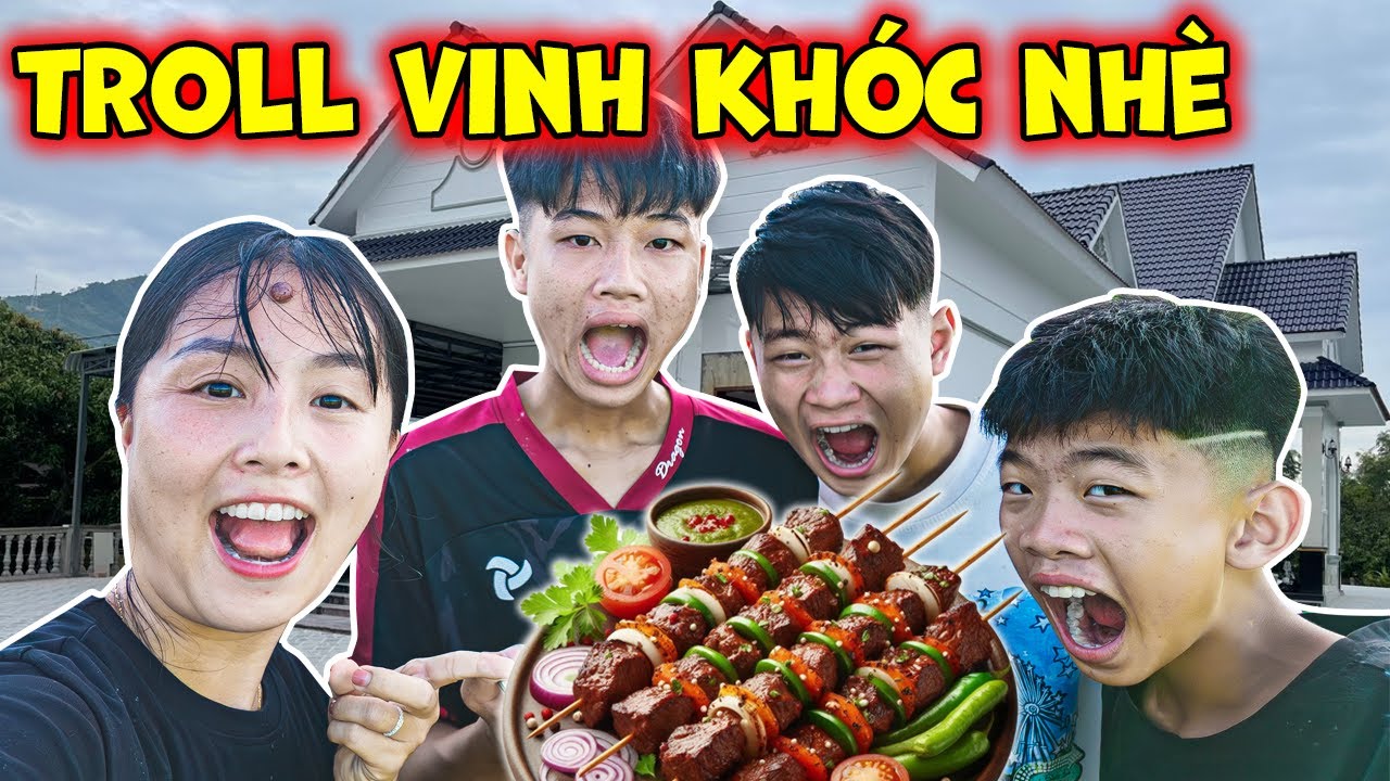 Đột Nhập Nhà Thắng Cá Khô Làm Món Bò Xiên Que & Trốn Tìm Troll Vinh Thịt Lợn