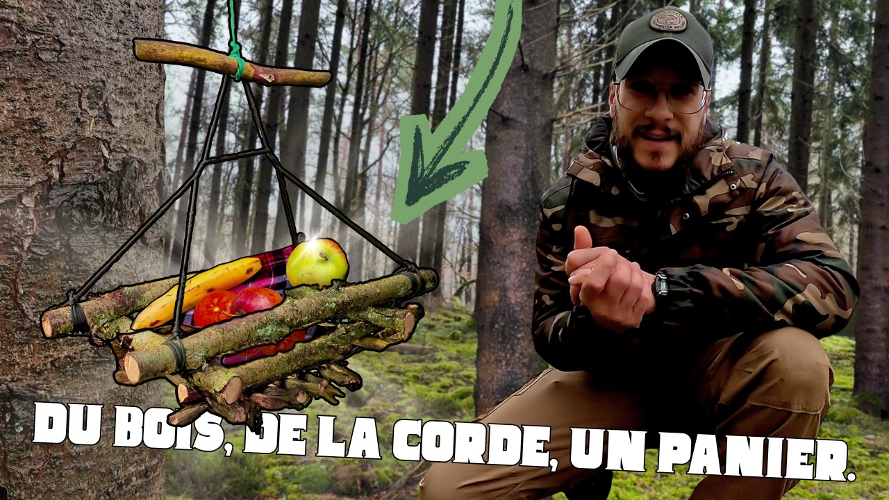 Je fabrique un panier BUSHCRAFT ! (Le résultat est vraiment Top) 🧺