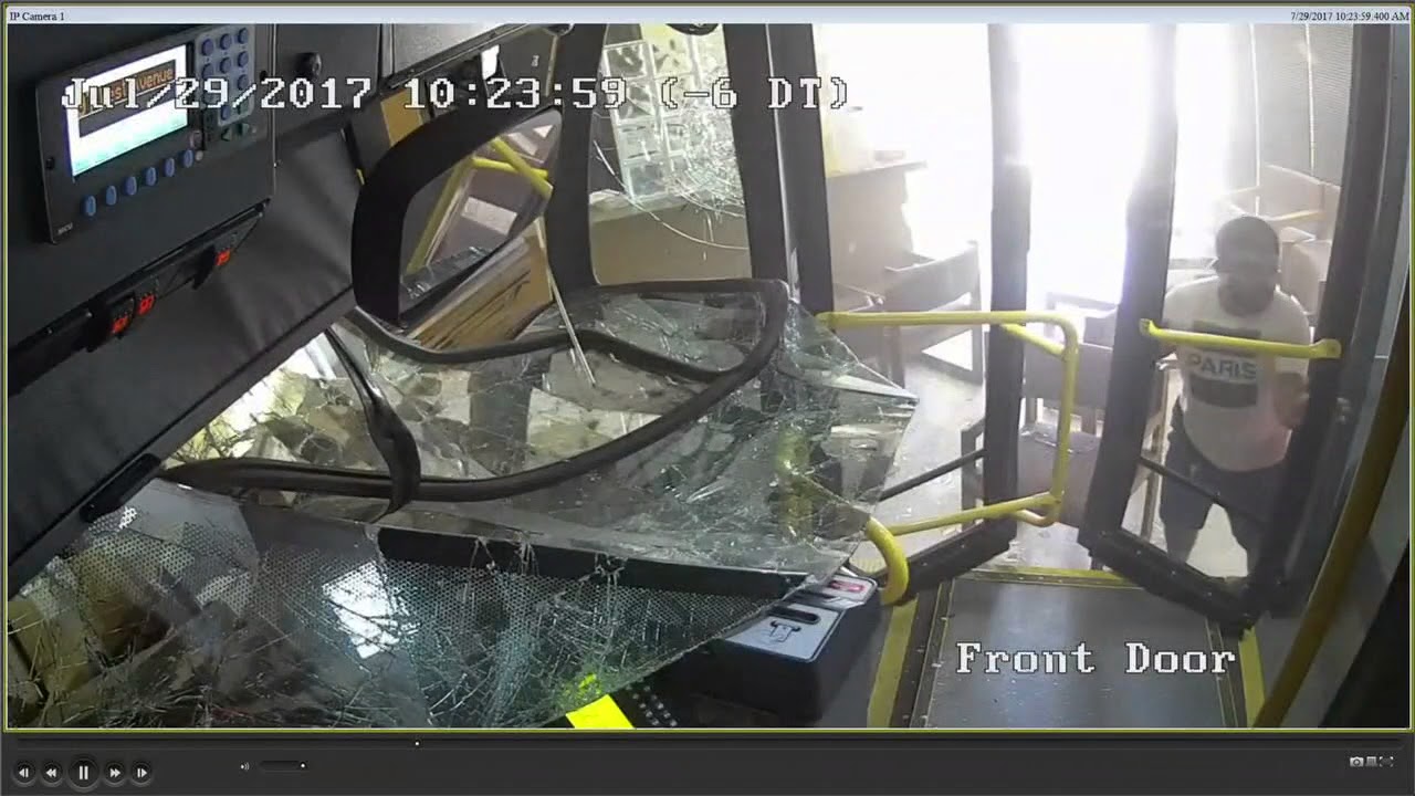 New video shows scary moments when VIA bus crashes into downtown building