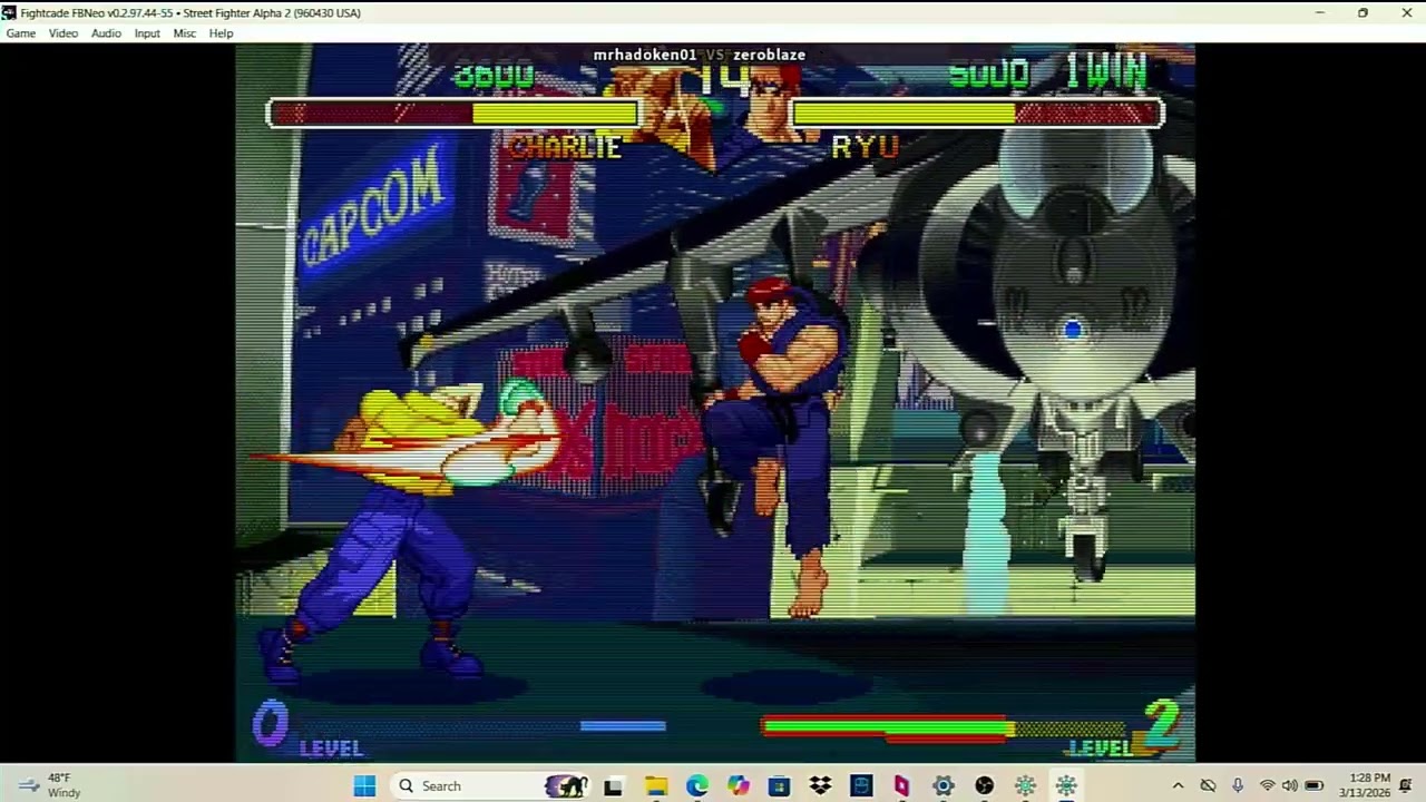 Street Fighter History The Matches (Street Fighter Alpha 2 Fightcade 2 Matches)