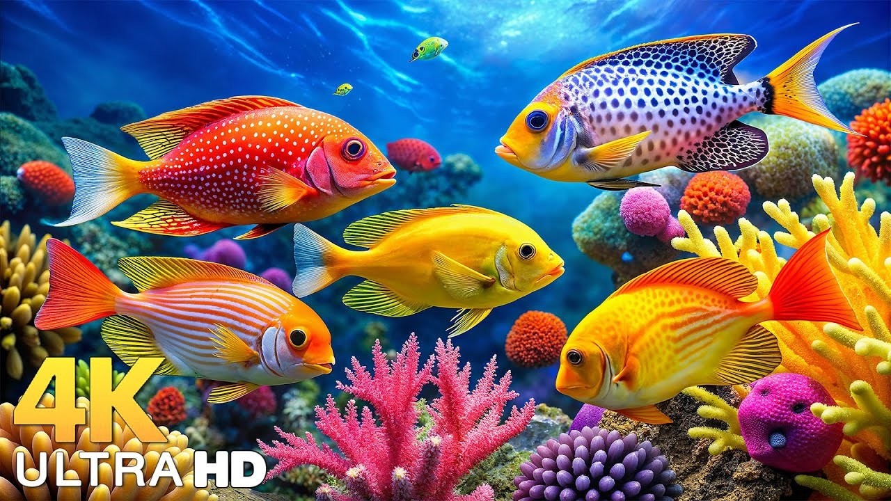 Underwater Wonders 4K  Marvel at Sea Animal in The Best 4K Aquarium 🐳 Dream Life