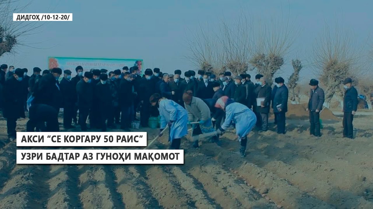 ДИДГОҲ /11 12 20/ Акси “се коргару 50 раис. ”Узри бадтар аз гуноҳи мақомот
