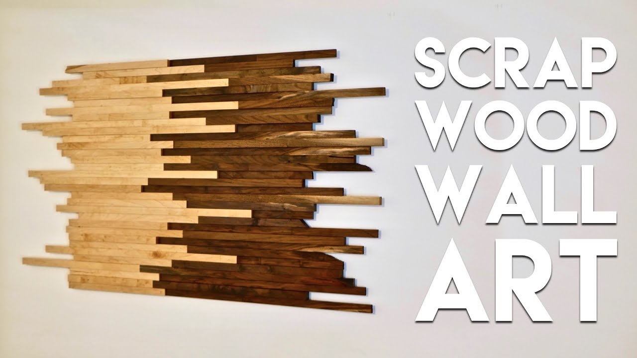 Scrap Wood Wall Art Made From Walnut & Maple | How To Build - Woodworking