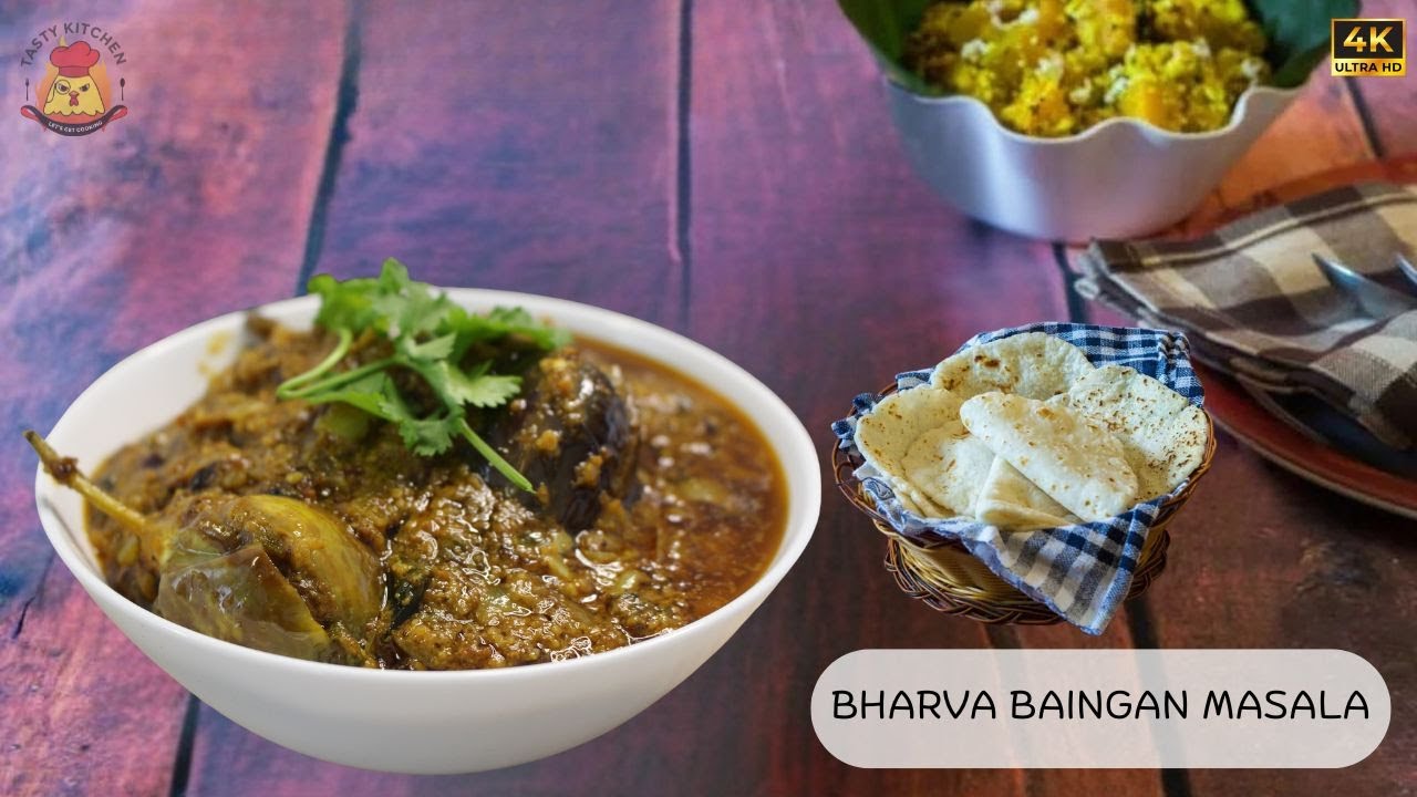 Baingan Bharwa Masala Recipe | Stuffed Eggplant Curry (Indian Style)