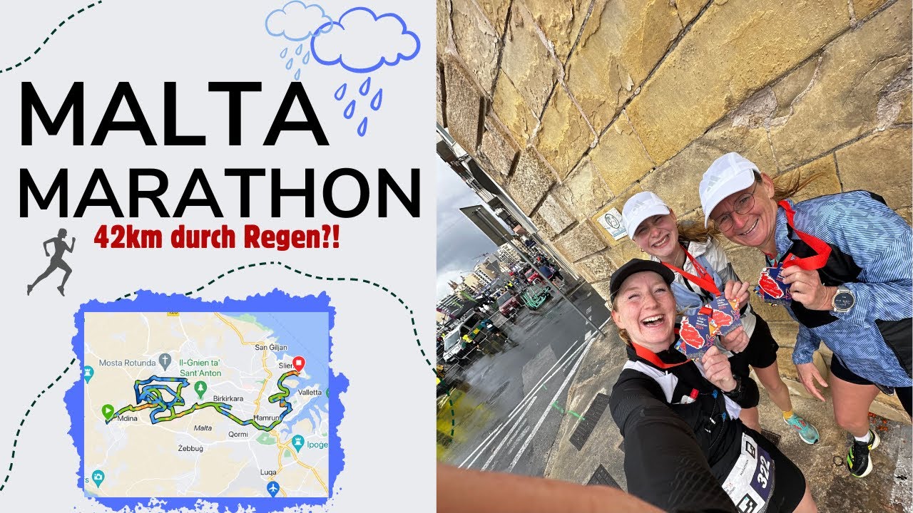 42km durch den Regen! - Malta Marathon 2024 🌧️🏃🏼‍♀️