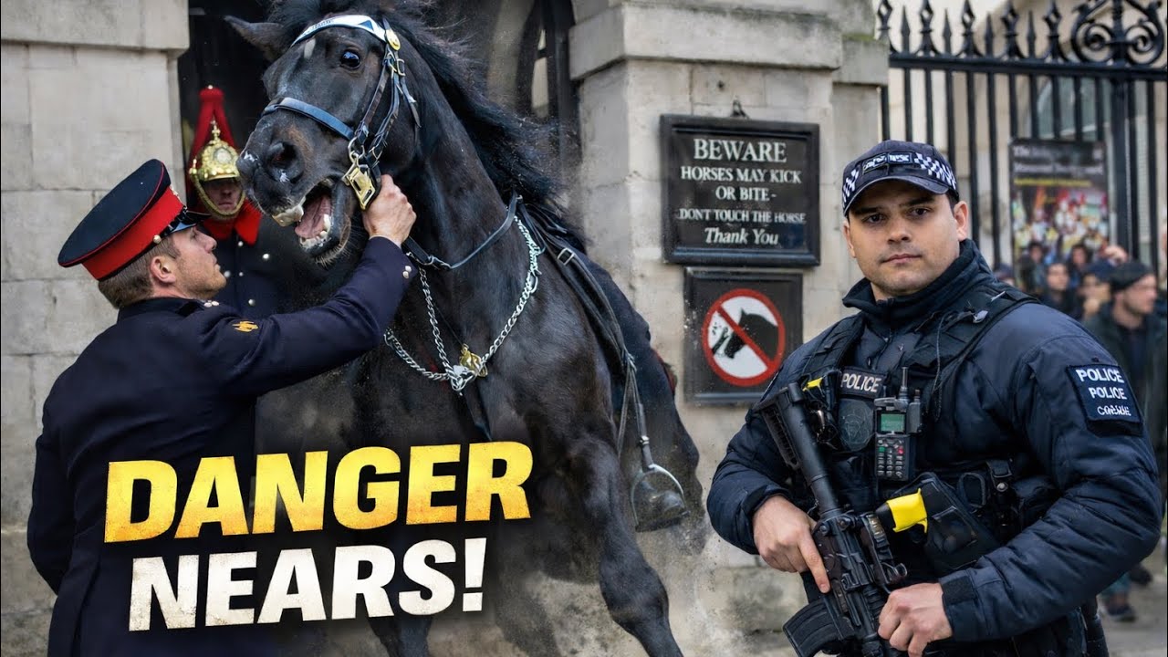 Boss Swift Reaction to PROTECT His Horses as Danger Nears | Horse Guards London