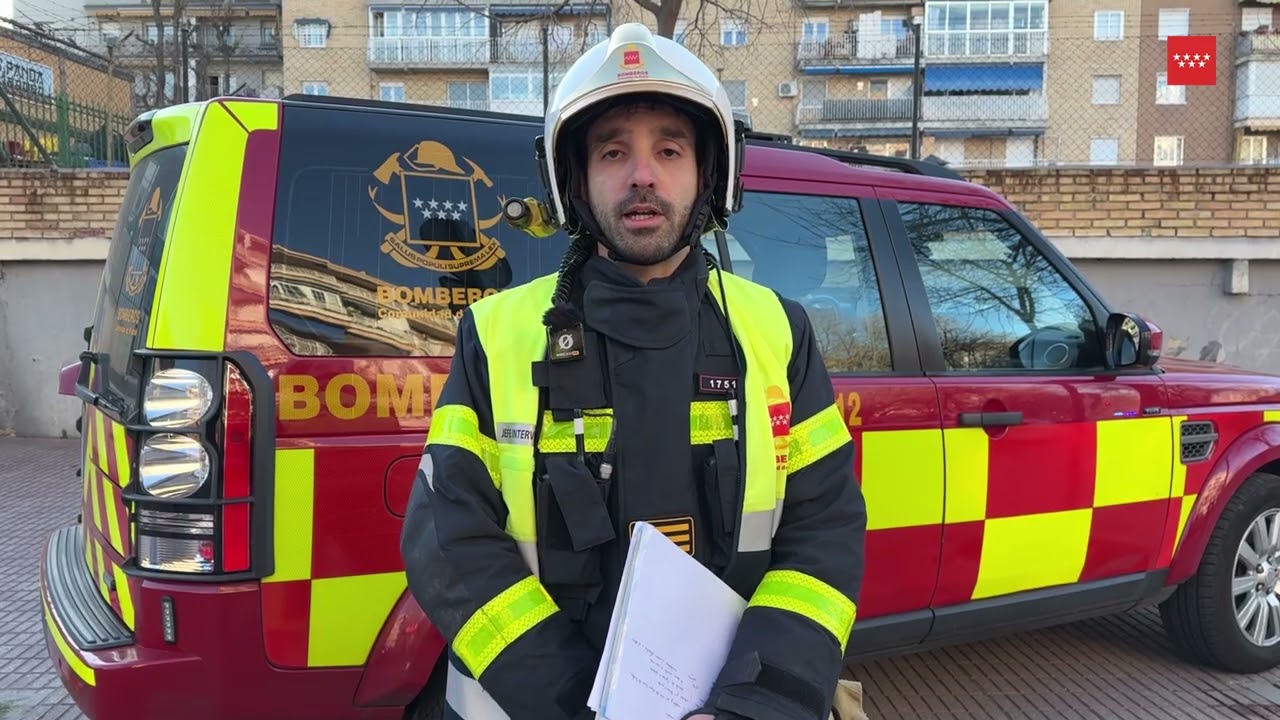 Incendio de vivienda en Móstoles.