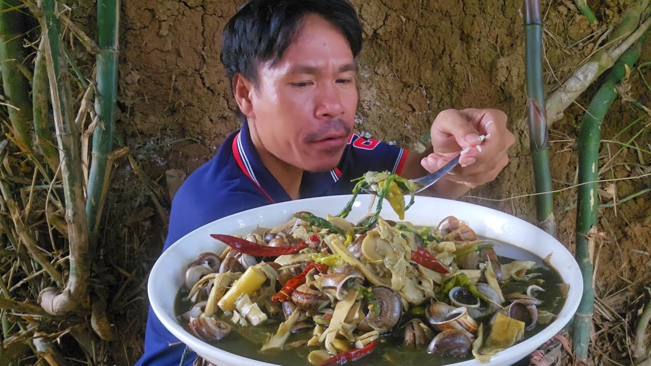 แกงหน่อไม้สดๆ #แกงหน่อไม้ #food 