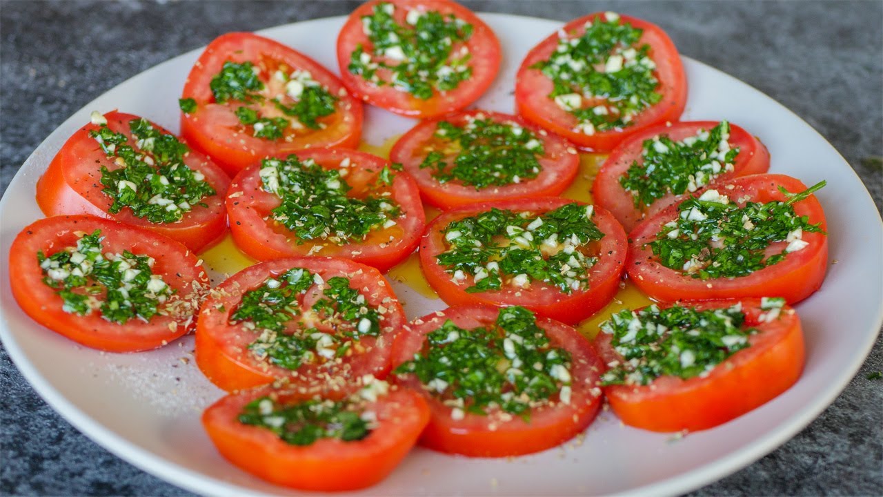 The most delicious tomato appetizer ever! Magic Salad Quick and Easy