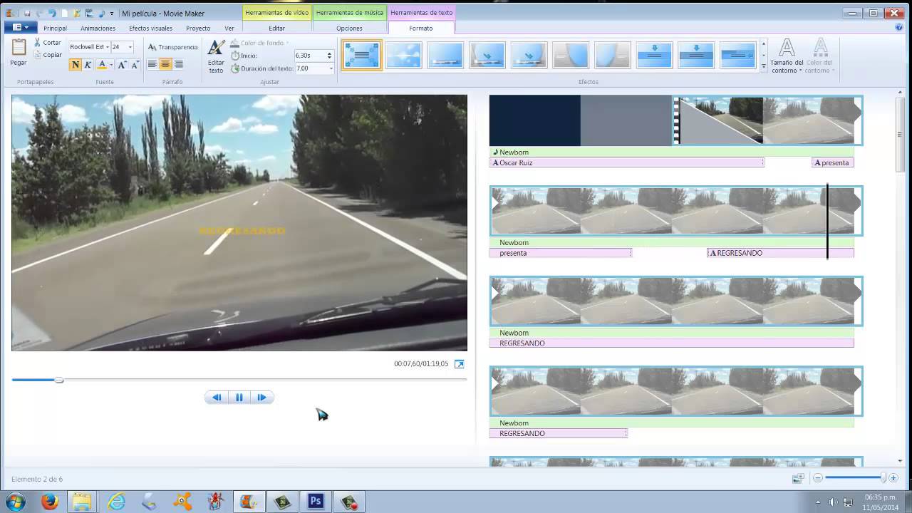MOVIE MAKER 2014 - Auto-película - Automovie - Tutorial bien explicado