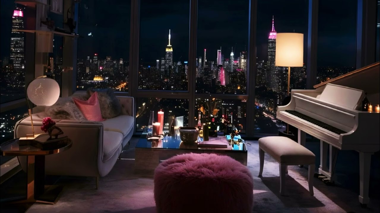 Velvet Night Room | Deep Piano Jazz & Luxury City Ambience (1 Hour)