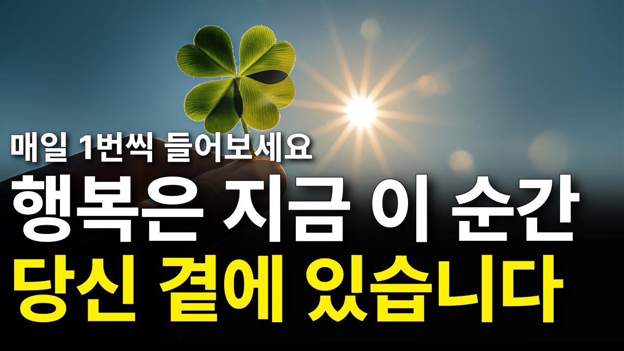 잠들기 전 들으면 자신감이 샘솟는 머리와 마음이 편안해지는 영상