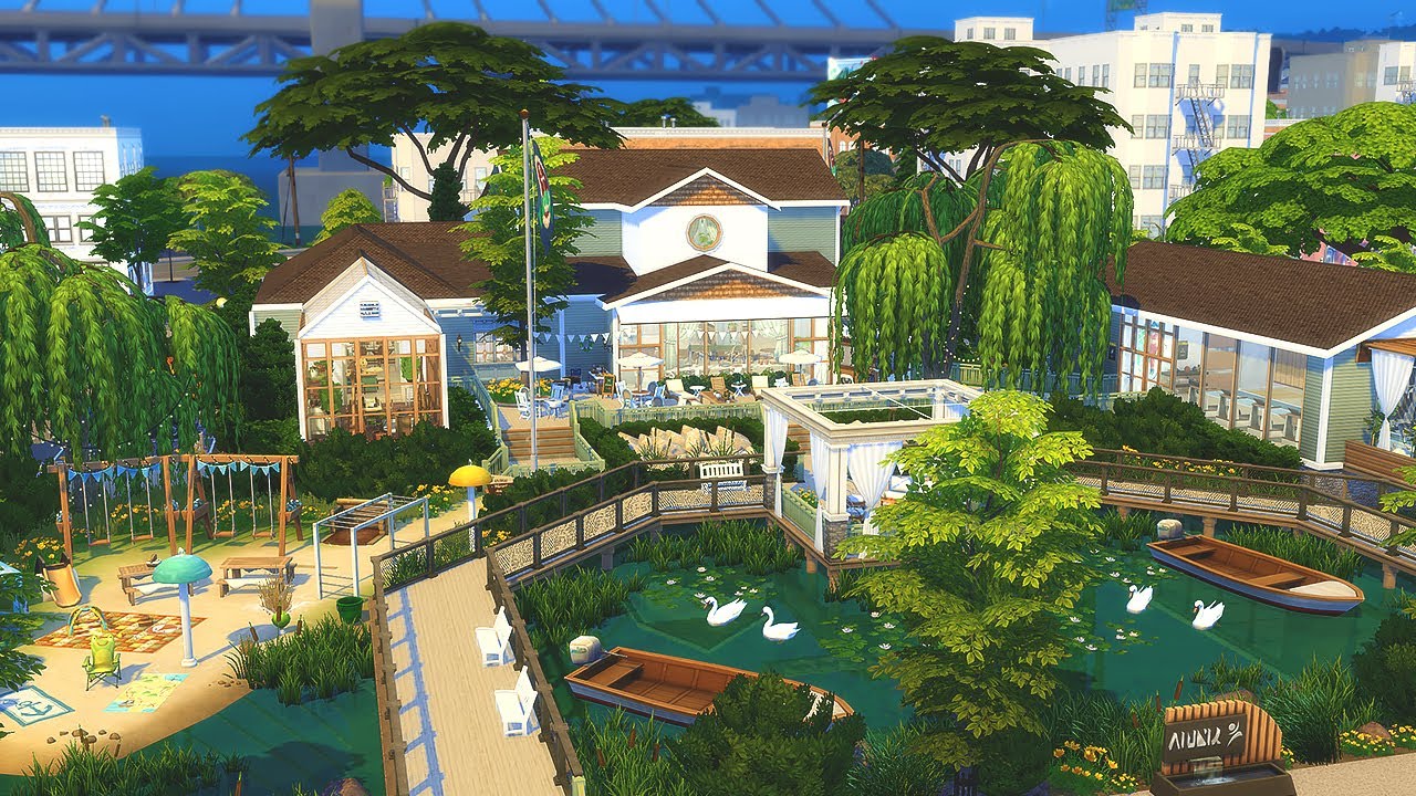 LAKE RECREATION CENTER 🌊 San Sequoia || The Sims 4: Growing Together || Stop Motion (No CC)