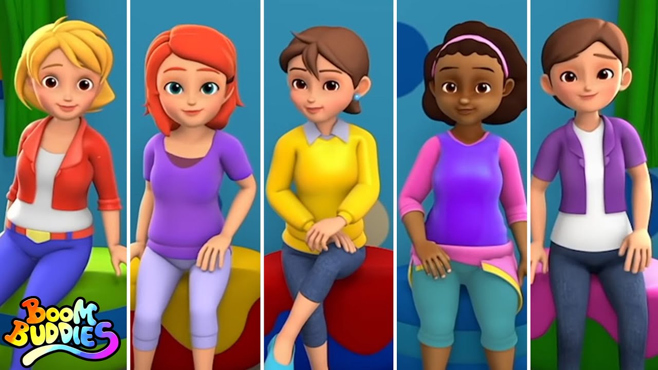 Cinq Petites Mamans Chansons et 3d Comptines pour Enfants