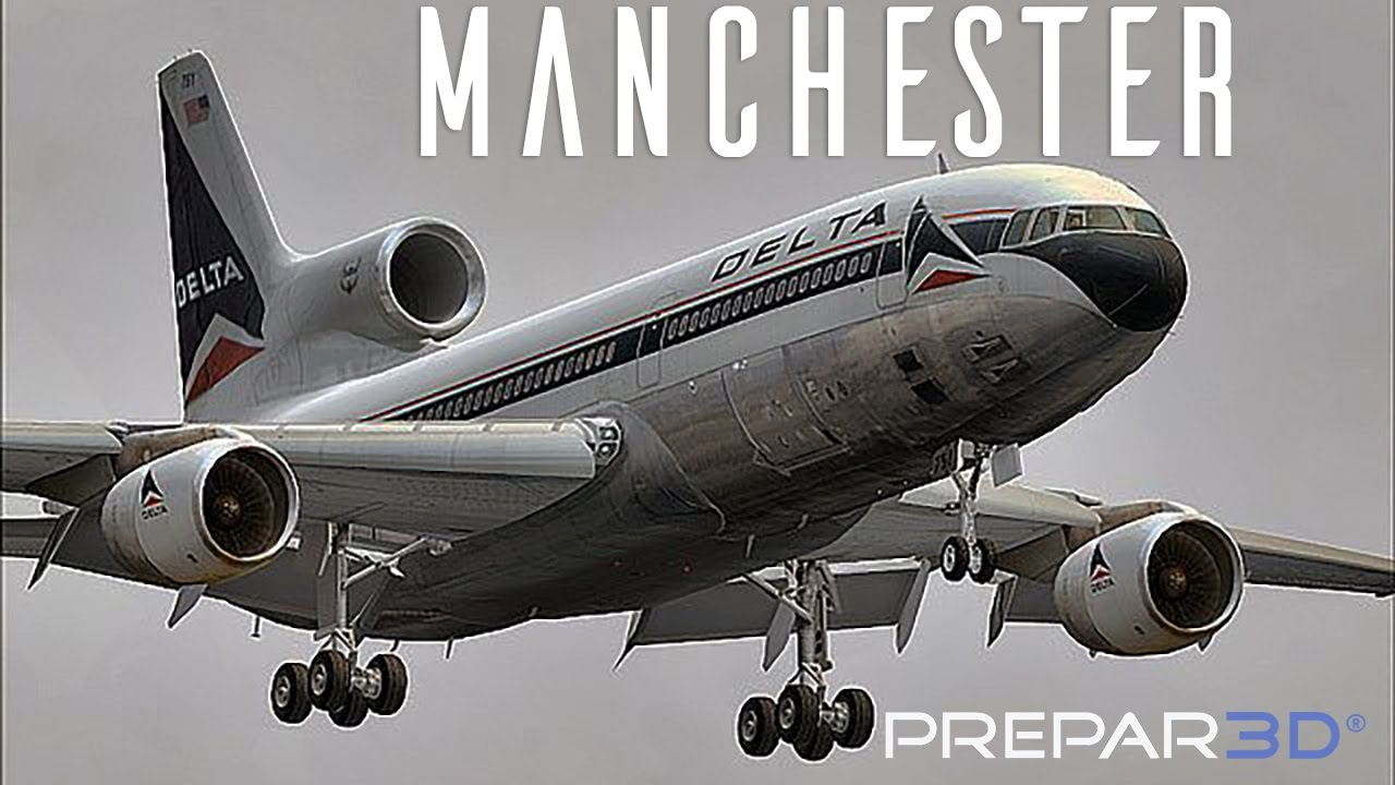 Prepar3D - Captain Sim L-1011  - Landing at Manchester - TrackIR