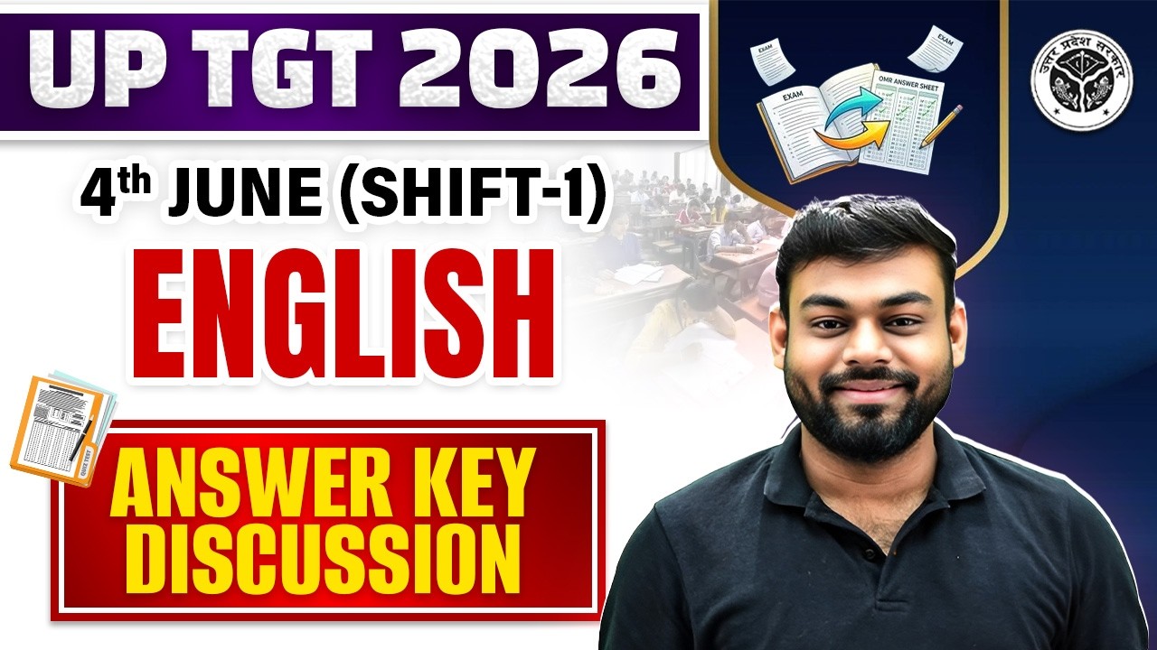 UP TGT English Answer Key 2026 | UP TGT English Paper Analysis June 4, 2026 | UP TGT English 2026