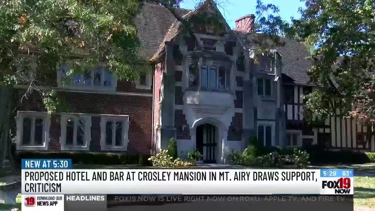 Proposed hotel and bar at Crosley Mansion in Mt. Airy draws support, criticism