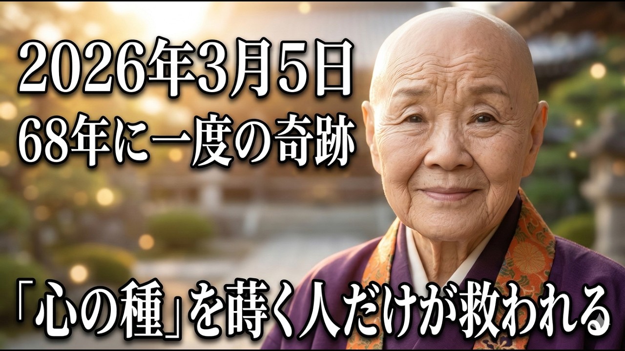2026年3月5日：68年に一度の「奇跡の重なり」に、この種を蒔かない人は一生後悔するかもしれません