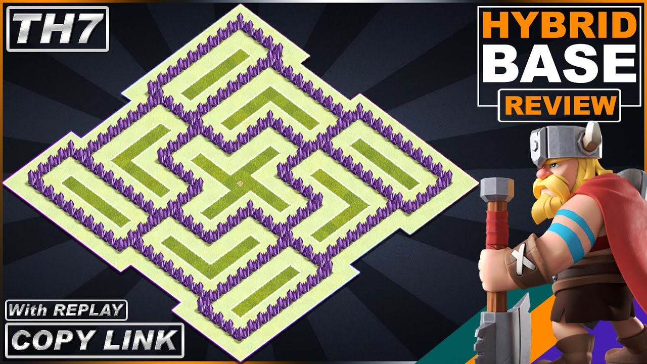 New BEST! TH7 Base with Defense REPLAY | Town Hall 7 TROPHY/FARMING Base Copy Link - Clash of Clans